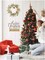 White Fake Pampas Grass Xmas Wreaths with Gold Berry Leaves Bells Balls for Windows Fireplaces Walls, Indoor and Outdoor, 19 Inch Gold Christmas Wreath for Front Door